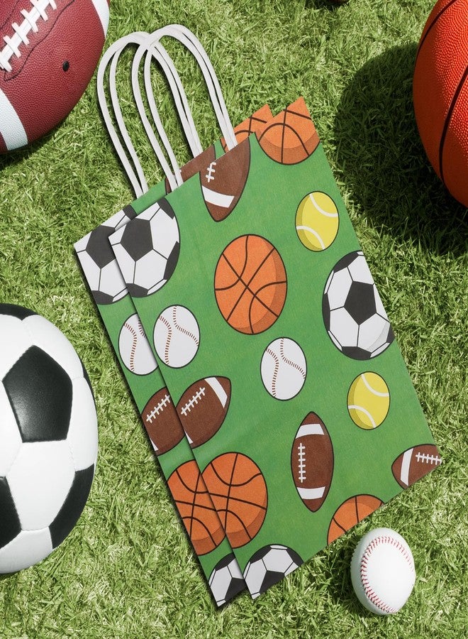 Motroce 16Pcs Sports Party Favor Bags with Handles, Sport Themed Goody Bags for Kids Birthday, Candy, Snacks & Small Gifts - Image 4